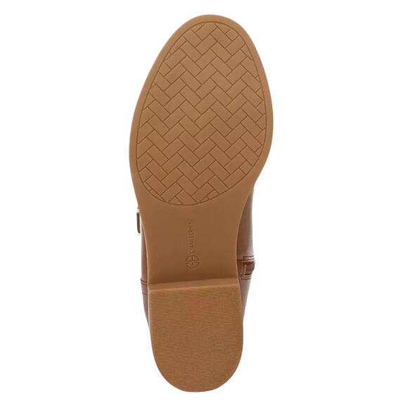 Giani Bernini Women's Sandraa Leather Knee High Low Heel Boots Tan Size 5 1/2 - Picture 6 of 6